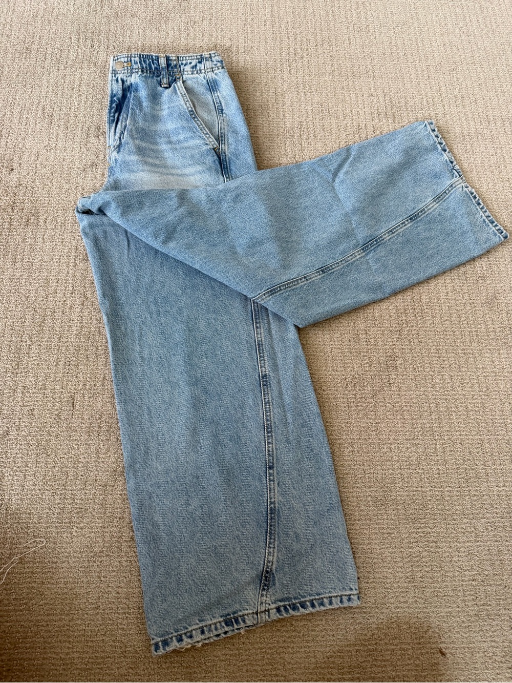 Pilcro High-Rise Wide Leg Jeans in Light Blue